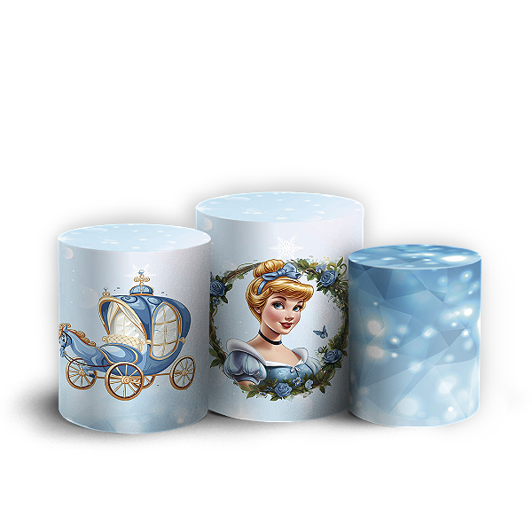 Trio Cilindro - Princesa Cinderela - Sublimado 3D