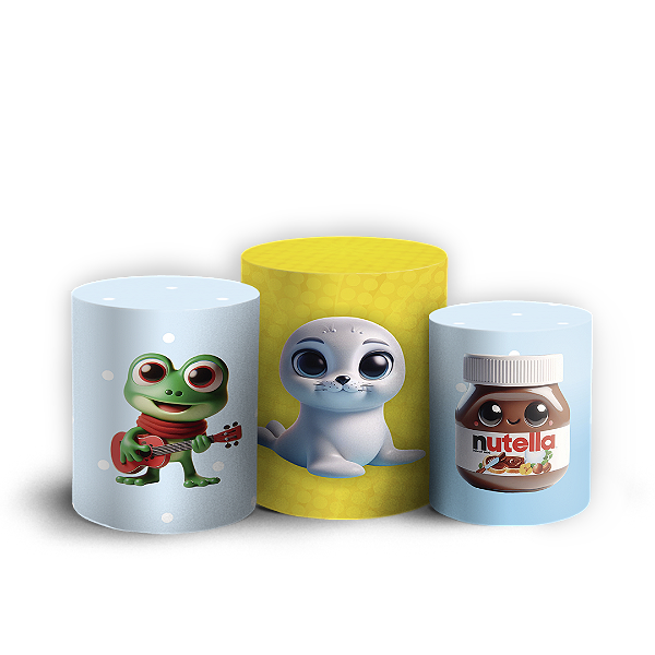 Trio Cilindro - Luccas Neto - Sublimado 3D