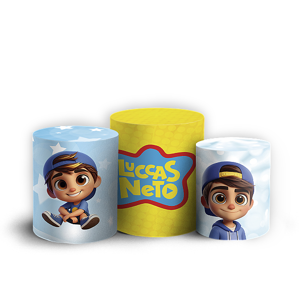 Trio Cilindro - Luccas Neto - Sublimado 3D