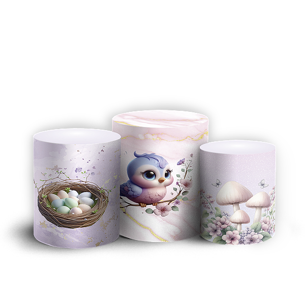 Trio Cilindro - Jardim - Sublimado 3D