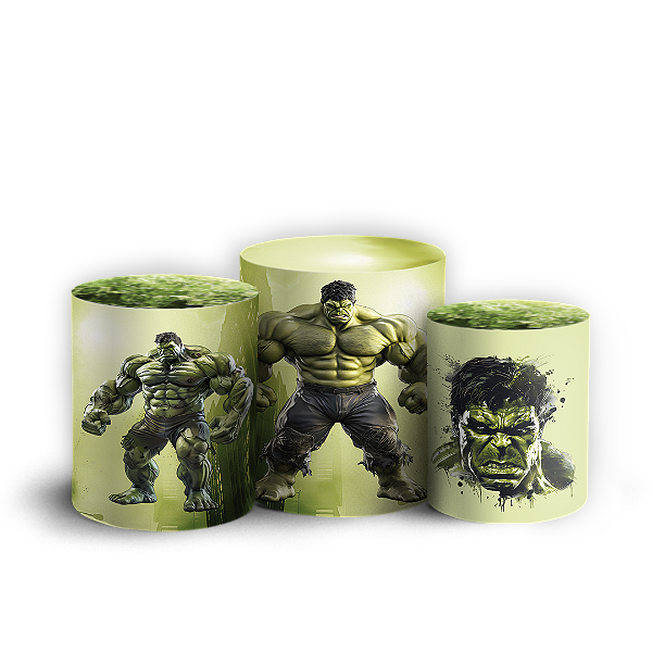 Trio Cilindro - Hulk - Sublimado 3D