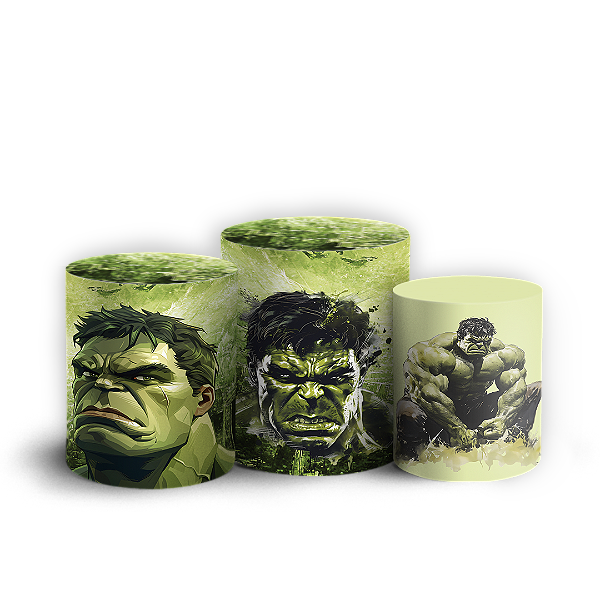 Trio Cilindro - Hulk - Sublimado 3D