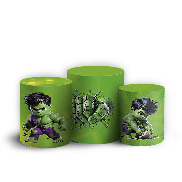 Trio Cilindro - Hulk - Sublimado 3D