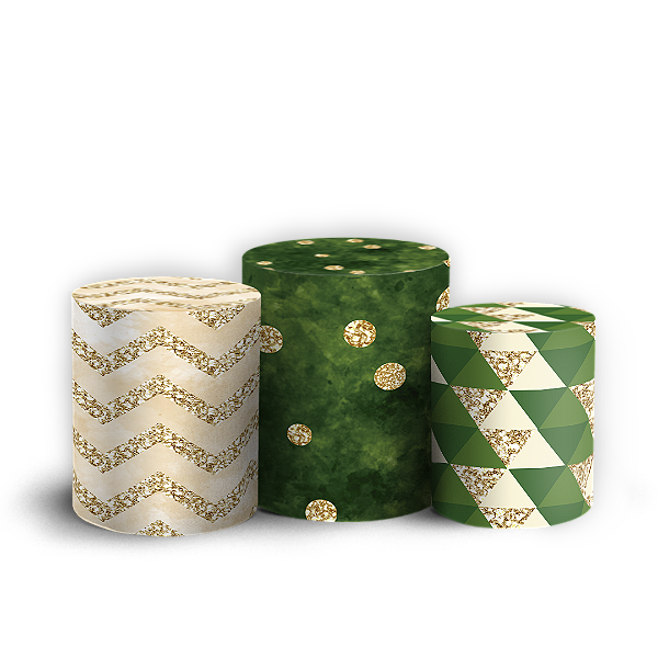 Trio Cilindro - Floral - Sublimado 3D