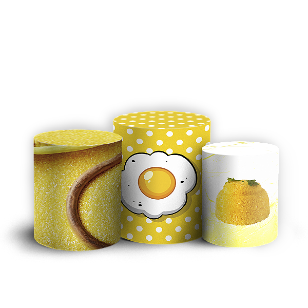 Trio Cilindro - Cuscuz - Sublimado 3D