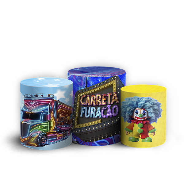 Trio Cilindro - Carreta Furacão - Sublimado 3D