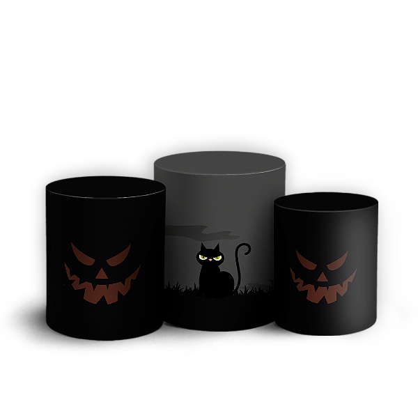 Trio Cilindro - Dia das Bruxas Halloween - Sublimado 3D