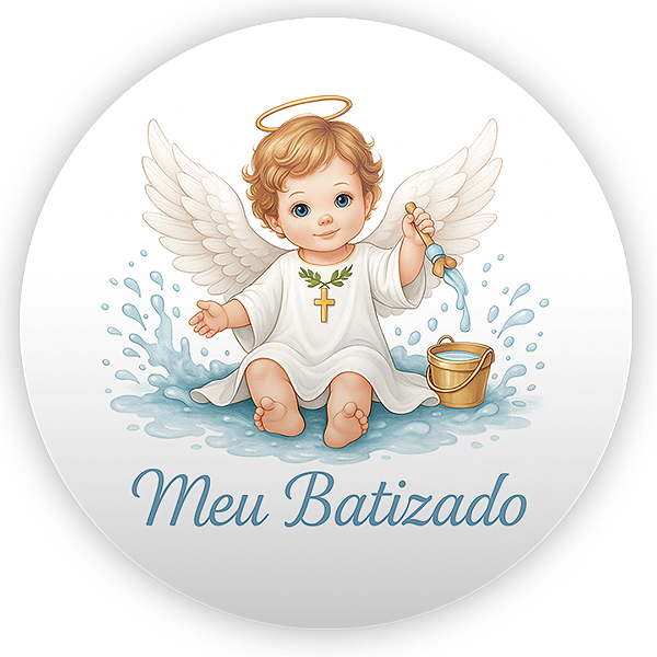 Painel Redondo - Batizado - Sublimado 3D