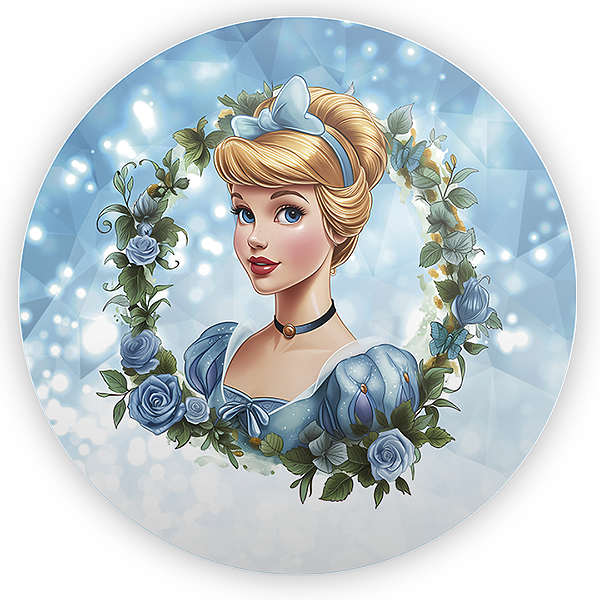 Painel Redondo - Princesa Cinderela - Sublimado 3D