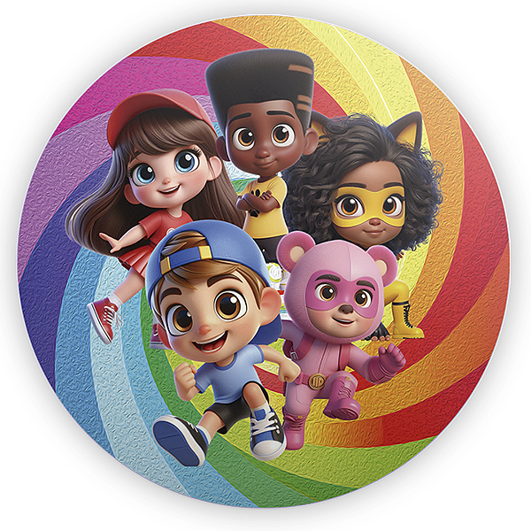 Painel Redondo - Os Aventureiros - Sublimado 3D