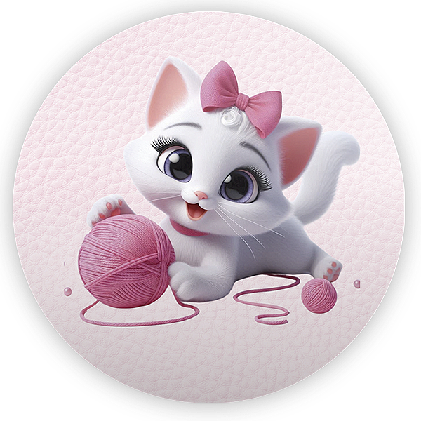 Painel Redondo - Gata Marie - Sublimado 3D