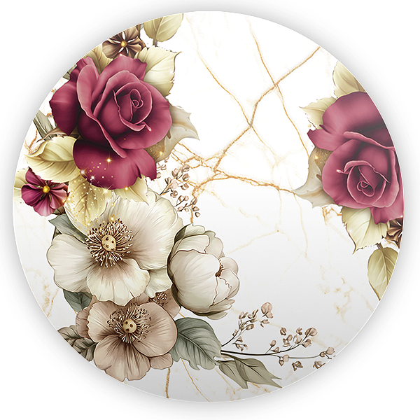 Painel Redondo - Floral - Sublimado 3D