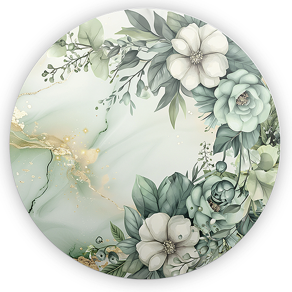 Painel Redondo - Floral - Sublimado 3D