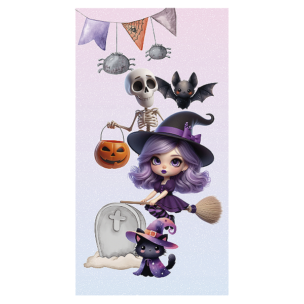 Faixa Lateral - Dia Das Bruxas Halloween - Sublimado 3D