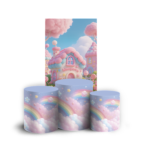 Faixa Lateral e Trio Cilindro Sublimado 3D Vest Facil - Labubu