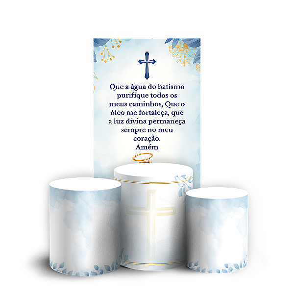 Faixa Lateral e Trio Cilindro Sublimado 3D Vest Facil - Batizado