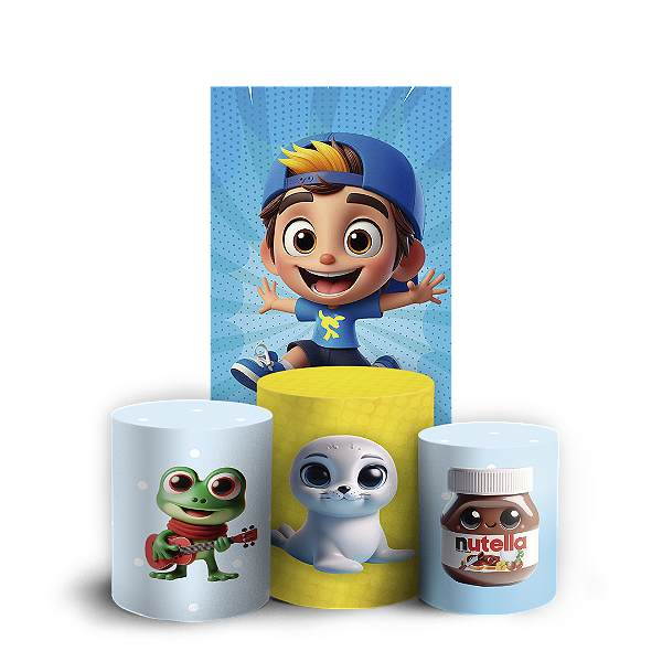 Faixa Lateral e Trio Cilindro Sublimado 3D Vest Facil - Luccas Neto