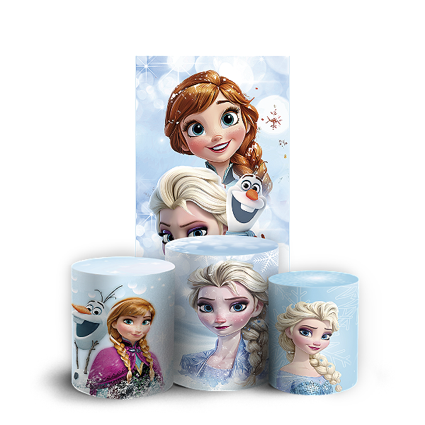 Faixa Lateral e Trio Cilindro Sublimado 3D Vest Facil - Frozen