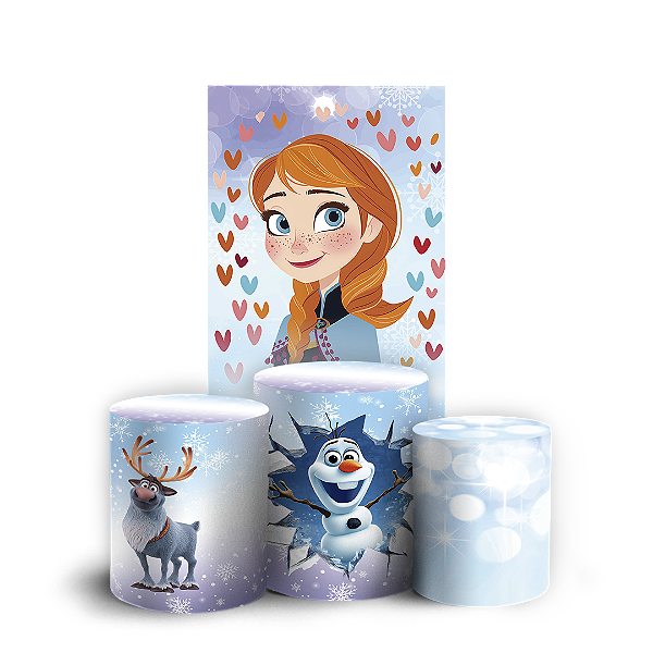 Faixa Lateral e Trio Cilindro Sublimado 3D Vest Facil - Frozen