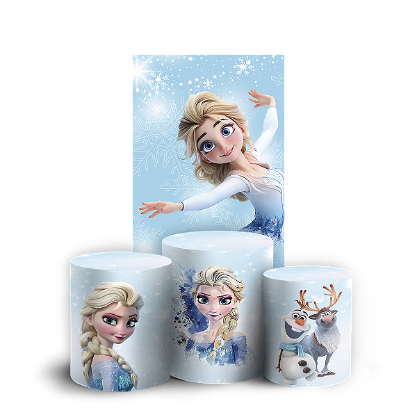 Faixa Lateral e Trio Cilindro Sublimado 3D Vest Facil - Frozen