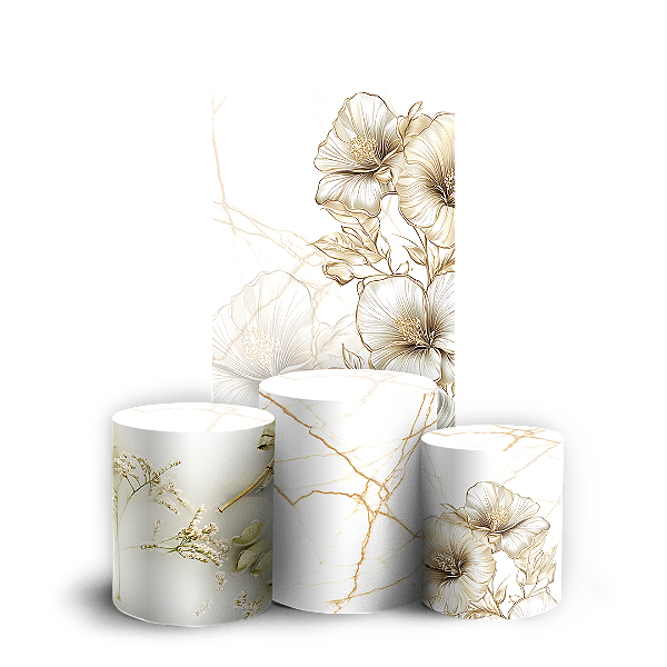 Faixa Lateral e Trio Cilindro Sublimado 3D Vest Facil - Floral