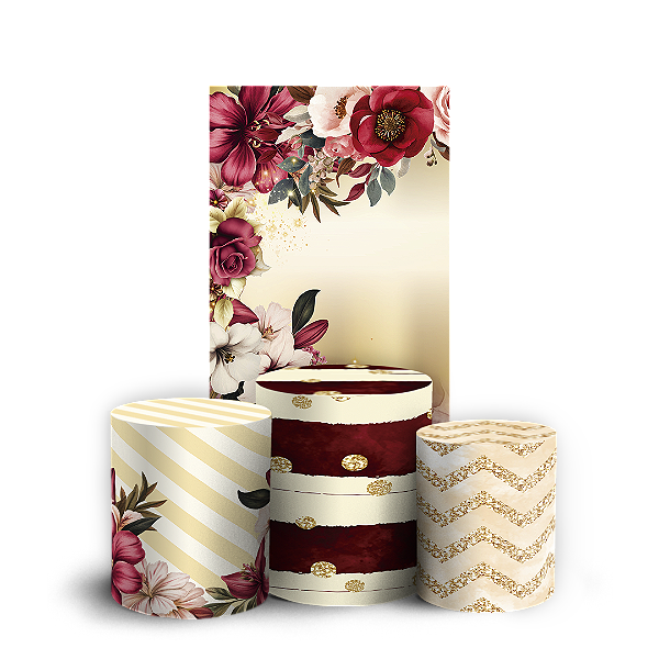 Faixa Lateral e Trio Cilindro Sublimado 3D Vest Facil - Floral