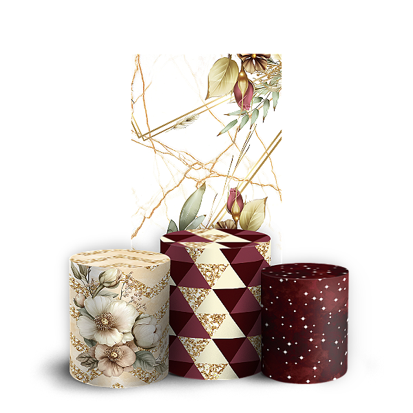 Faixa Lateral e Trio Cilindro Sublimado 3D Vest Facil - Floral