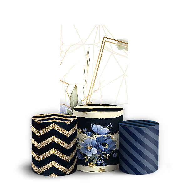 Faixa Lateral e Trio Cilindro Sublimado 3D Vest Facil - Floral