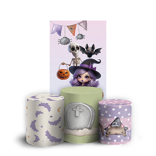 Faixa Lateral e Trio Cilindro Sublimado 3D Vest Facil - Dia Das Bruxas Halloween