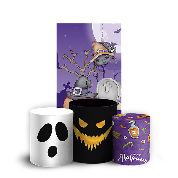 Faixa Lateral e Trio Cilindro Sublimado 3D Vest Facil - Dia Das Bruxas Halloween