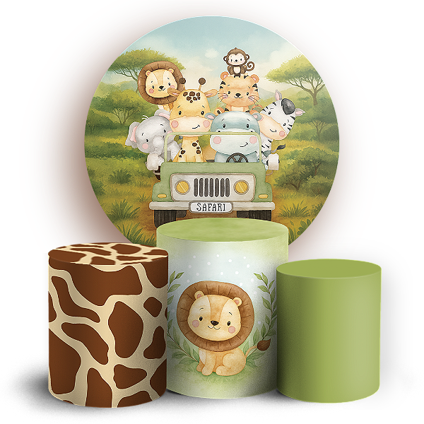 KIT Redondo e Trio - Safari - Sublimado 3D