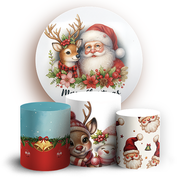 KIT Redondo e Trio - Natal - Sublimado 3D