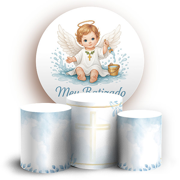 KIT Redondo e Trio - Batizado - Sublimado 3D