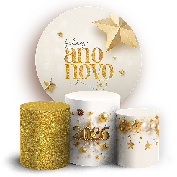 KIT Redondo e Trio - Ano Novo - Sublimado 3D