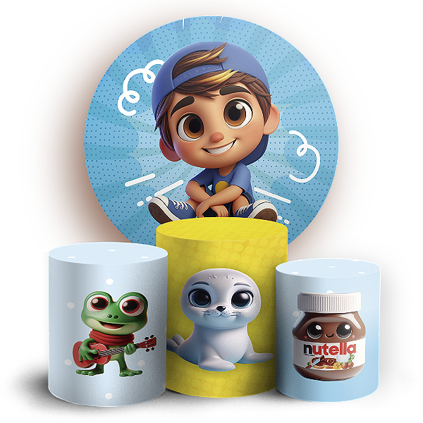 KIT Redondo e Trio - Luccas Neto - Sublimado 3D