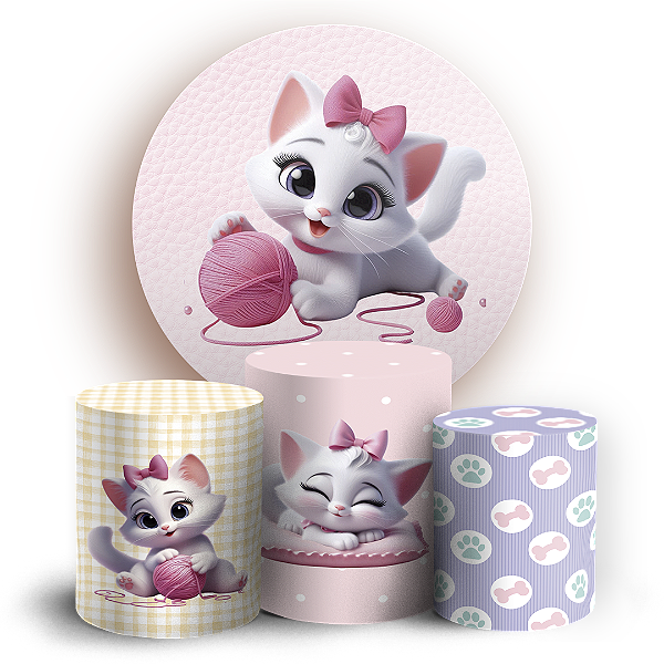 KIT Redondo e Trio - Gata Marie - Sublimado 3D