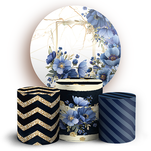 KIT Redondo e Trio - Floral - Sublimado 3D