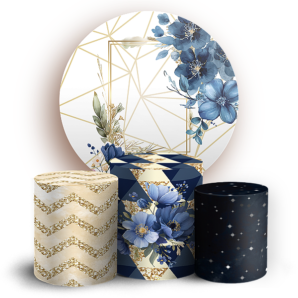 KIT Redondo e Trio - Floral - Sublimado 3D