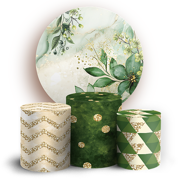 KIT Redondo e Trio - Floral - Sublimado 3D