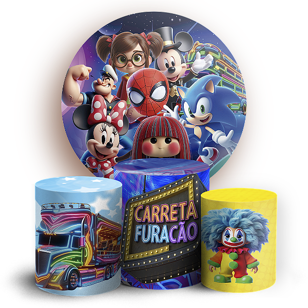 KIT Redondo e Trio - Carreta Furacão - Sublimado 3D