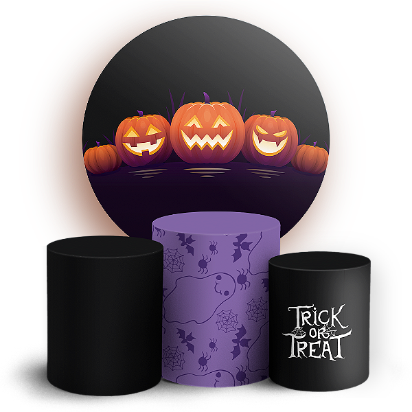 KIT Redondo e Trio - Dia das Bruxas Halloween - Sublimado 3D