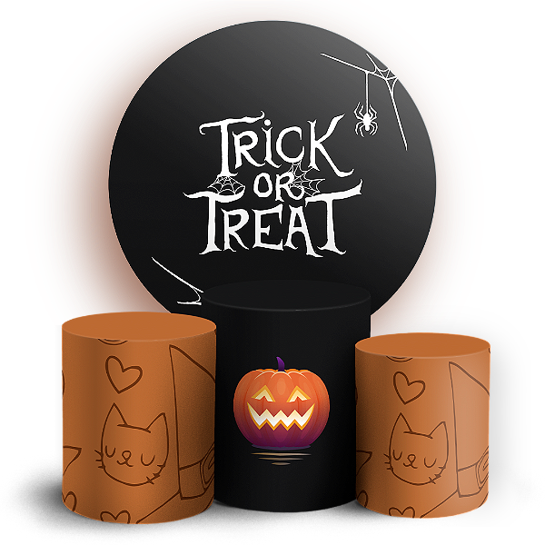 KIT Redondo e Trio - Dia das Bruxas Halloween - Sublimado 3D
