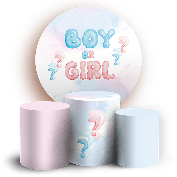 KIT Redondo e Trio - Revelação - Sublimado 3D