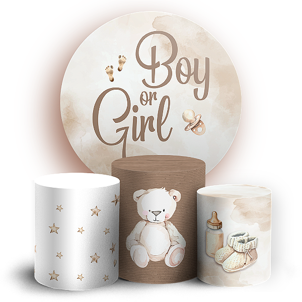 KIT Redondo e Trio - Revelação - Sublimado 3D