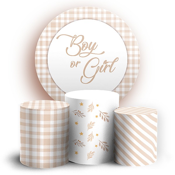 KIT Redondo e Trio - Revelação - Sublimado 3D