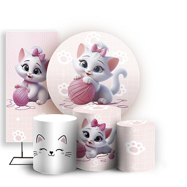 KIT Redondo Trio e Faixa - Gata Marie - Sublimado 3D