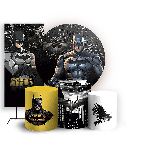 KIT Redondo Trio e Faixa - Batman - Sublimado 3D