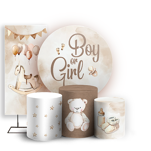 KIT Redondo Trio e Faixa - Revelação - Sublimado 3D