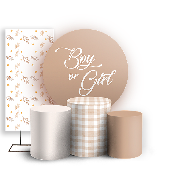 KIT Redondo Trio e Faixa - Revelação - Sublimado 3D