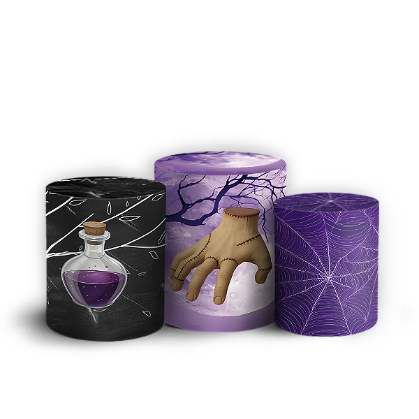 Trio Cilindro - Wandinha - Sublimado 3D